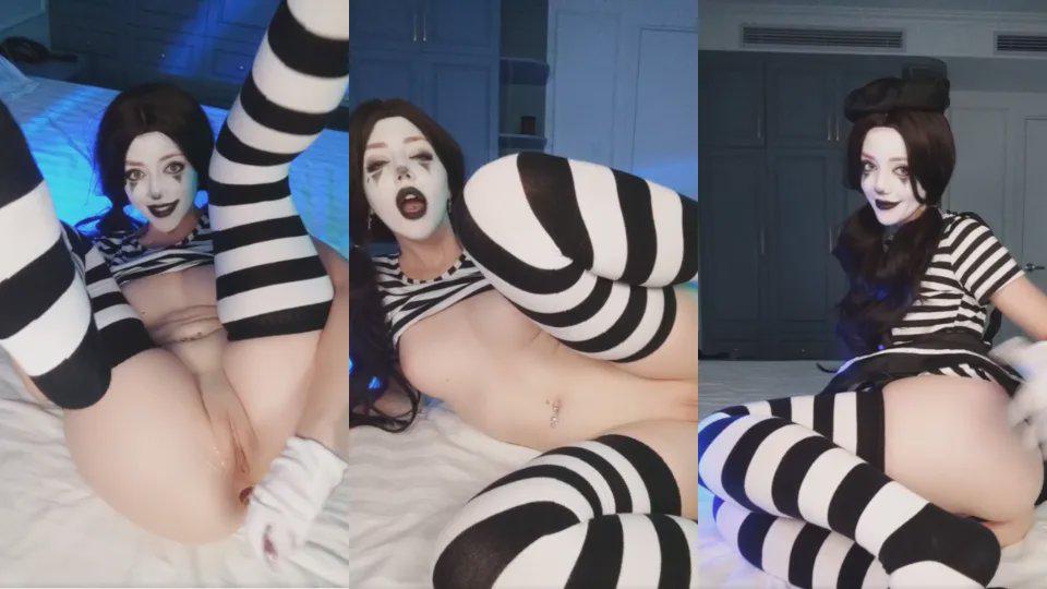 Aldora Chan Halloween Mime Cosplay Gone Wild